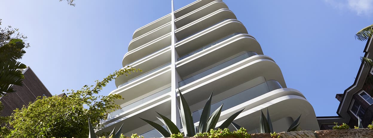 طراحی مدرن نما در پروژه Pointe Living