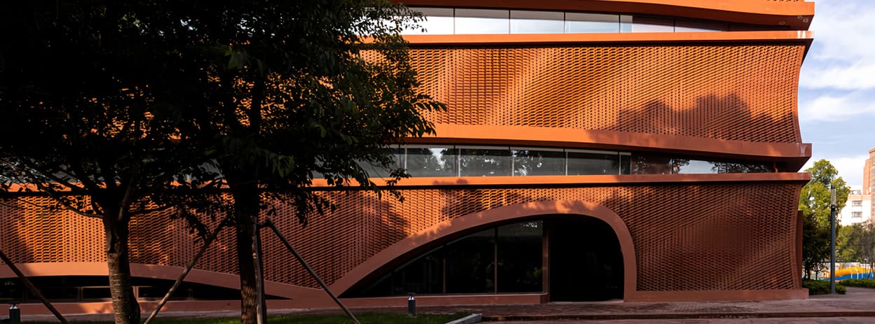 نمای بیرونی پاویون معماری مدرن