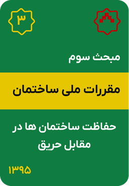 مبحث سوم مقررات ملی ساختمان : حفاظت ساختمان ها در مقابل حریق (1395)